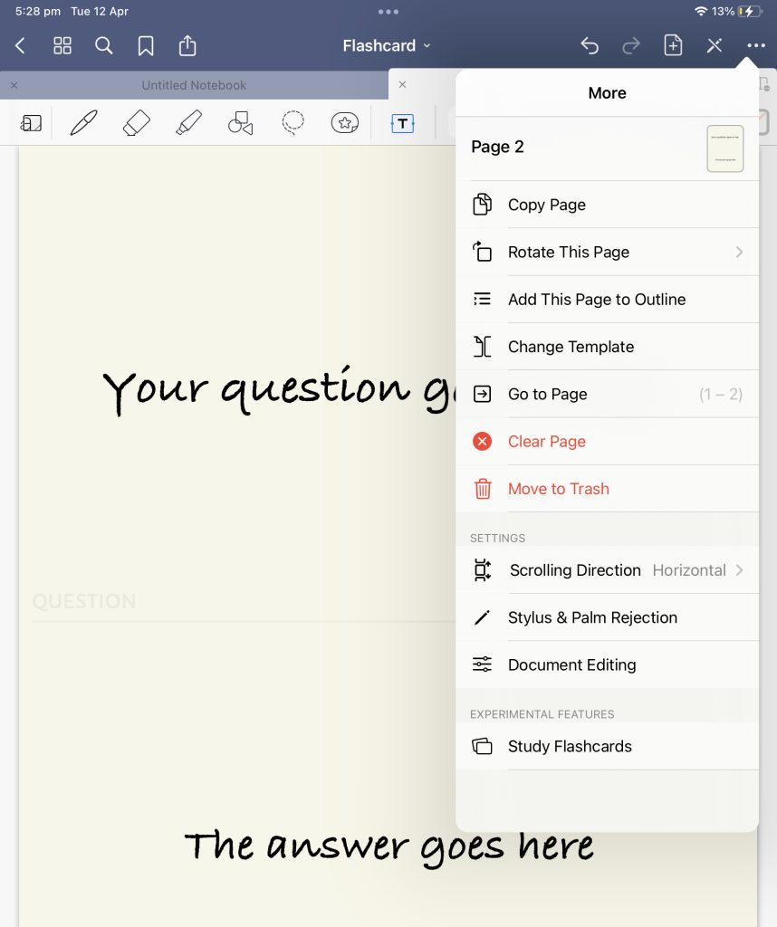 GoodNotes 5] Study with the Flashcards feature – Goodnotes Support